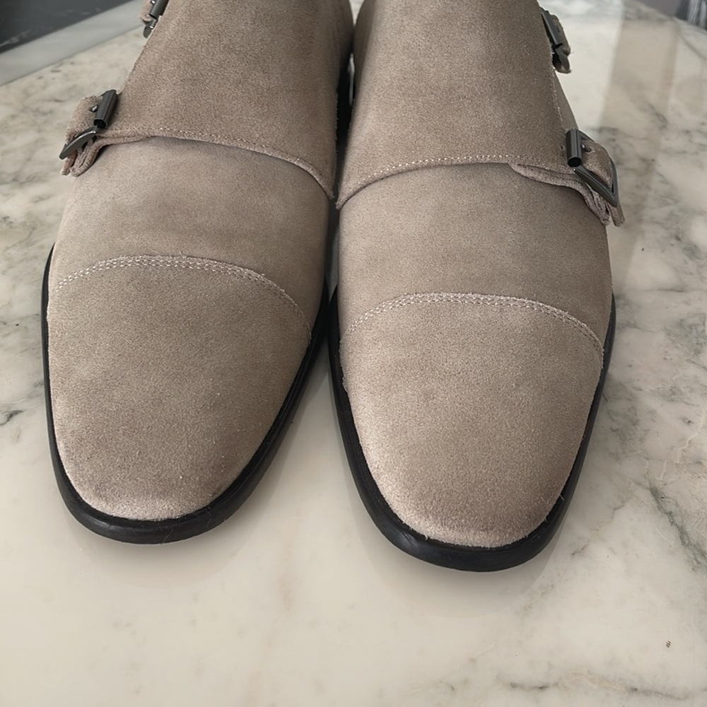 Calibrate Double Monk Suede Dress Shoes View 6